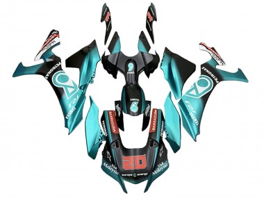 Yamaha YZF 1000 R1 Motorrad Verkleidung 2020-2025 - Turkis Blau Matt Schwarz Petronas