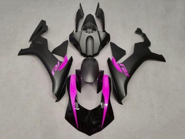 Yamaha YZF 1000 R1 Motorrad Verkleidung 2020-2025 - Glanzendes Schwarz Matt Schwarz Rosa