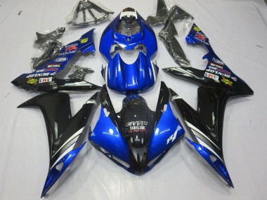 Yamaha YZF 1000 R1 Motorrad Verkleidung 2004-2006 - Blau Weiss Silber Schwarz GYTR Yamalube Dunlop
