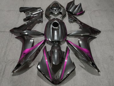Yamaha YZF 1000 R1 Motorrad Verkleidung 2004-2006 - Carbonfaser Stil Rosa