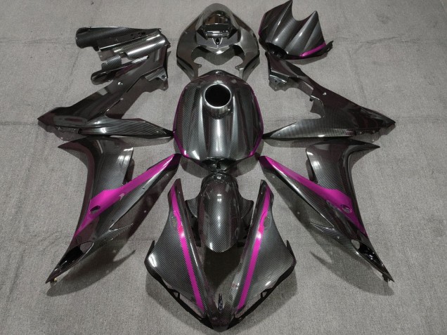 Yamaha YZF 1000 R1 Motorrad Verkleidung 2004-2006 - Carbonfaser Stil Rosa