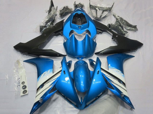 Yamaha YZF 1000 R1 Motorrad Verkleidung 2004-2006 - Hellblau Weiss Matt Schwarz