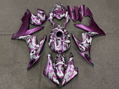 Yamaha YZF 1000 R1 Motorrad Verkleidung 2004-2006 - Hellviolett Weiss Grau Camouflage