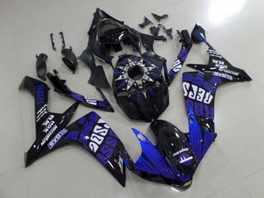 Yamaha YZF 1000 R1 Motorrad Verkleidung 2007-2008 - Schwarz Blau Lila Weiss Rossi