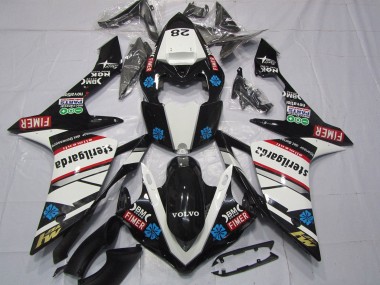 Yamaha YZF 1000 R1 Motorrad Verkleidung 2007-2008 - Glanzendes Schwarz Weiss Rot Blau Volvo Sterilgarda Fimer