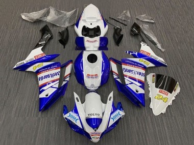 Yamaha YZF 1000 R1 Motorrad Verkleidung 2007-2008 - Weiss Blau Rot Volvo Fimer Sterilgarda