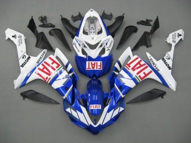 Yamaha YZF 1000 R1 Motorrad Verkleidung 2007-2008 - Weiss Blau Rot Fiat