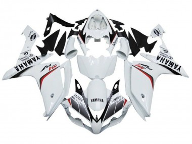 Yamaha YZF 1000 R1 Motorrad Verkleidung 2007-2008 - Weiss Rot Schwarz Streifen M1