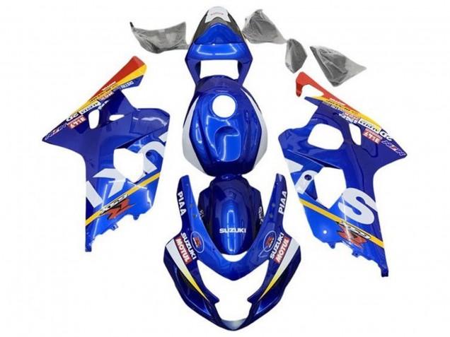 Suzuki GSXR 600 / GSXR 750 Motorrad Verkleidung 2004-2005 - Blau Weiss Gelb Rot