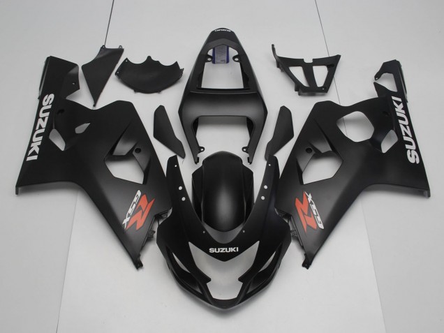 Suzuki GSXR 600 / GSXR 750 Motorrad Verkleidung 2004-2005 - Matt Schwarz Rot Weiss