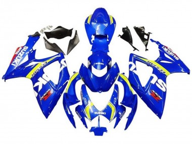Suzuki GSXR 600 / GSXR 750 Motorrad Verkleidung 2006-2007 - Blau Weiss Gelb Rot Ecstar