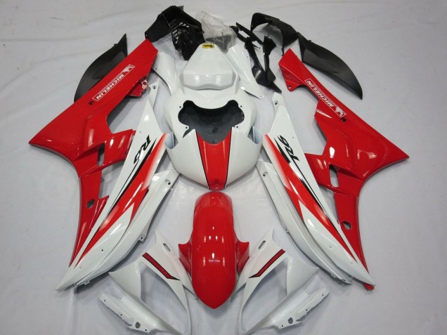 Yamaha YZF R6 Motorrad Verkleidung 2006-2007 - Weiss Rot