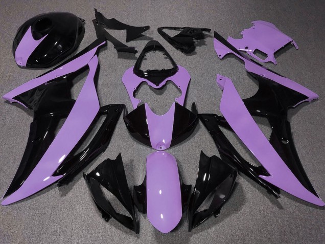 Yamaha YZF R6 Motorrad Verkleidung 2008-2016 - Lila Glanzendes Schwarz