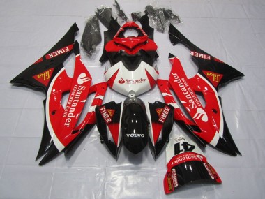 Yamaha YZF R6 Motorrad Verkleidung 2008-2016 - Weiss Rot Schwarz Santunder