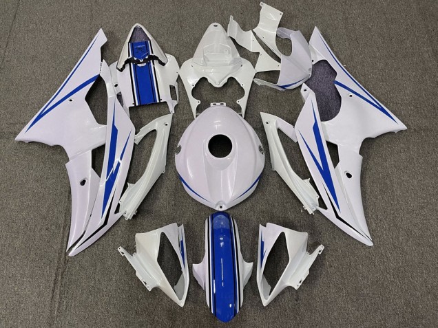 Yamaha YZF R6 Motorrad Verkleidung Kit 2008-2016 - Weiss Blau