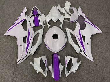 Yamaha YZF R6 Motorrad Verkleidung 2008-2016 - Weiss Lila