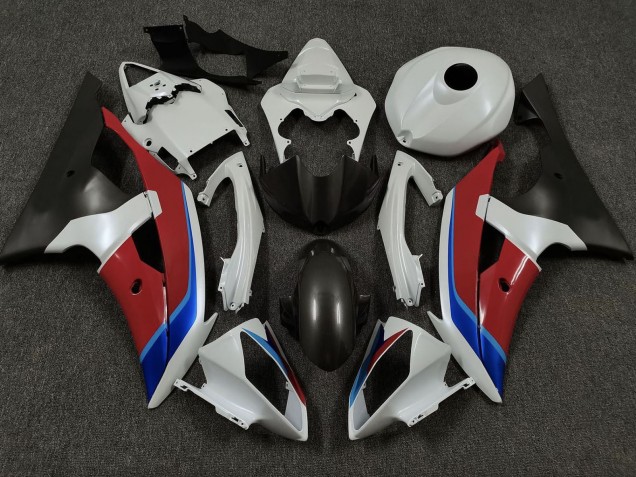 Yamaha YZF R6 Motorrad Verkleidung 2008-2016 - Weiss Rot Blau Matt Schwarz