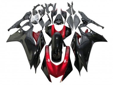 Yamaha YZF R6 Motorrad Verkleidung 2017-2023 - Rot Glanzendes Schwarz