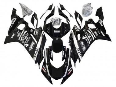 Yamaha YZF R6 Motorrad Verkleidung 2017-2023 - Schwarz Weiss ohlins