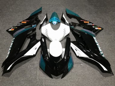 Yamaha YZF R6 Motorrad Verkleidung 2017-2023 - Weiss Blau Grun Blau Glanzendes Schwarz