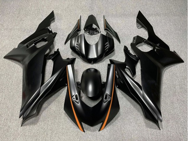 Yamaha YZF R6 Motorrad Verkleidung 2017-2023 - Matt Schwarz Orange