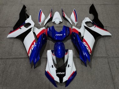 Yamaha YZF R6 Motorrad Verkleidung 2017-2023 - Weiss Rot Blau Schwarz