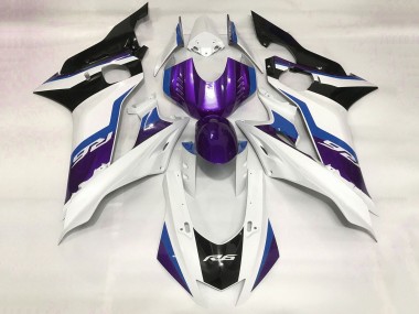 Yamaha YZF R6 Motorrad Verkleidung 2017-2023 - Weiss Blau Lila Schwarz