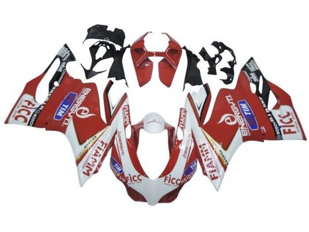 Triumph Daytona 675 Triple Motorrad Verkleidung 2013-2016 - Weiss Rot Fiamm