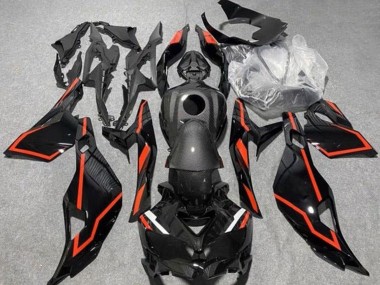 Kawasaki ZX4R ZX-4RR Motorrad Verkleidung 2019-2025 - Kunst Carbonfaser Schwarz Rot
