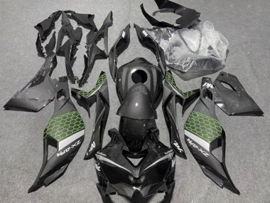 Kawasaki ZX4R ZX-4RR Motorrad Verkleidung 2019-2025 - Kunst Carbonfaser Grun Grau