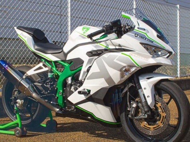 Kawasaki ZX4R ZX-4RR Motorrad Verkleidung 2019-2025 - Weiss Silber Grun