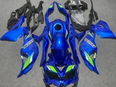 Kawasaki ZX4R ZX-4RR Motorrad Verkleidung 2019-2025 - Blau Grun Ecstar