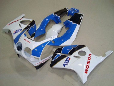 Honda CBR250RR MC19 Motorrad Verkleidung 1988-1989 - Weiss Hellblau Glanzendes Schwarz