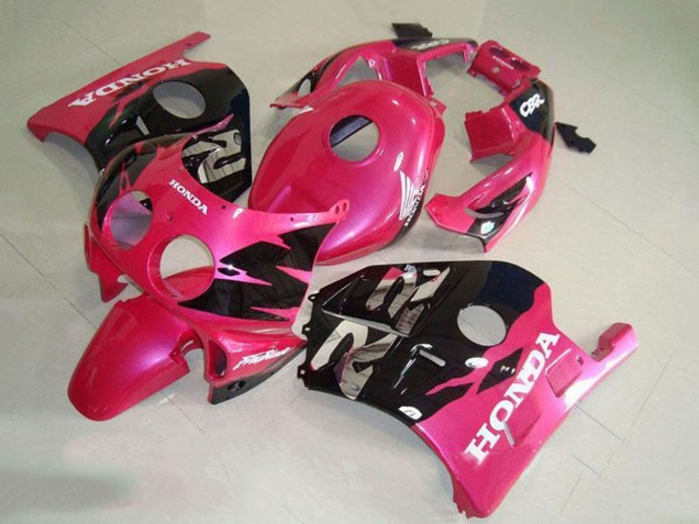 Honda CBR250RR MC22 Motorrad Verkleidung 1990-1998 - Rosa Glanzendes Schwarz