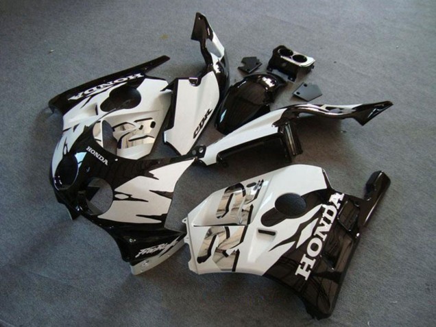 Honda CBR250RR MC22 Motorrad Verkleidung 1990-1998 - Weiss Glanzendes Schwarz