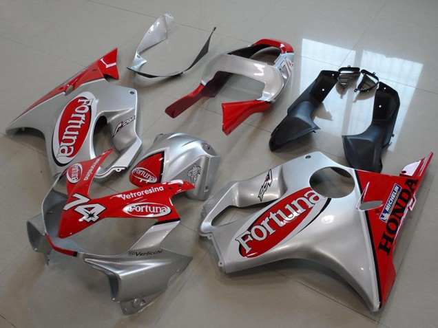 Honda CBR600 F4i Motorrad Verkleidung 2001-2003 - Silber Rot Fortuna
