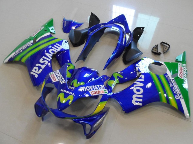 Honda CBR600 F4i Motorrad Verkleidung 2004-2007 - Blau Grun MoviStar Castrol