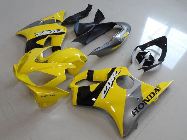 Honda CBR600 F4i Motorrad Verkleidung 2004-2007 - Gelb Silber Glanzendes Schwarz