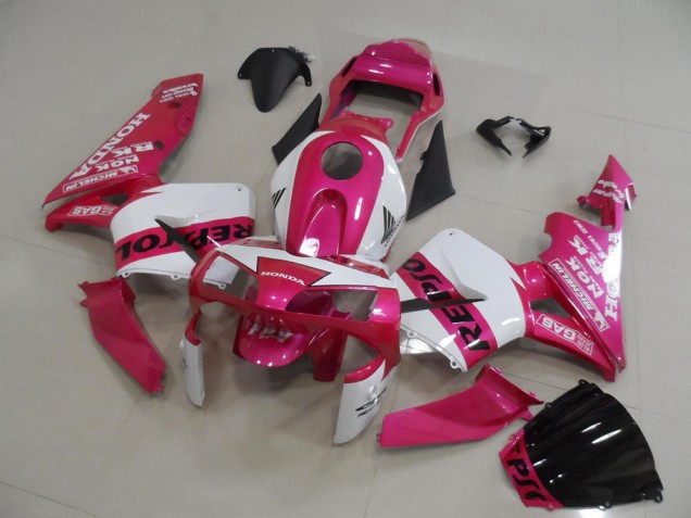Honda CBR600RR Motorrad Verkleidung 2003-2004 - Weiss Rosa Schwarz Repsol