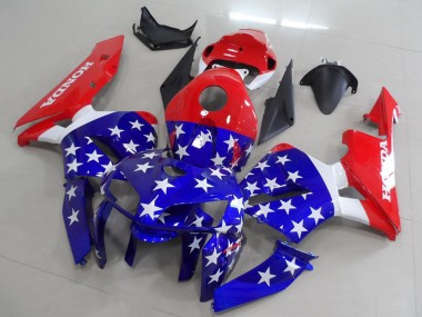Honda CBR600RR Motorrad Verkleidung 2005-2006 - Rot Blau Weiss American Flag