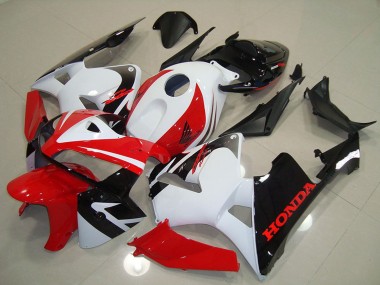 Honda CBR600RR Motorrad Verkleidung 2005-2006 - Weiss Rot Schwarz