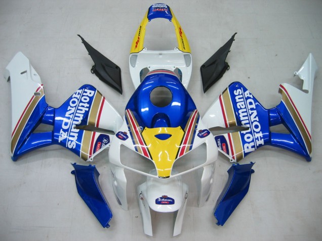 Honda CBR600RR Motorrad Verkleidung 2005-2006 - Blau Weiss Gelb Rothmans