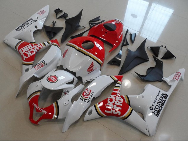Honda CBR600RR Motorrad Verkleidung 2007-2008 - Weiss Rot Lucky Strike