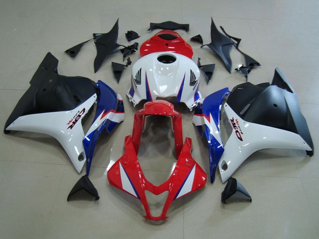 Honda CBR600RR Motorrad Verkleidung 2009-2012 - Weiss Rot Blau Matt Schwarz