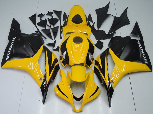 Honda CBR600RR Motorrad Verkleidung 2009-2012 - Gelb Matt Schwarz