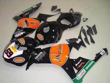 Honda CBR1000RR Motorrad Verkleidung 2006-2007 - Glanzendes Schwarz Orange Grun Hm Plant Rennen 69