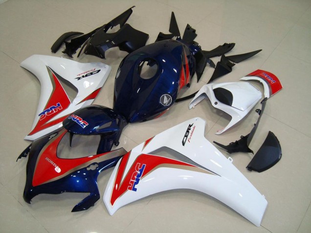 Honda CBR1000RR Motorrad Verkleidung 2008-2011 - Weiss Rot Blau HRC