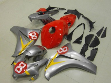 Honda CBR1000RR Motorrad Verkleidung 2008-2011 - Silber Rot Gelb 8