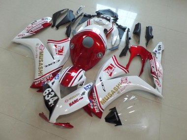 Honda CBR1000RR Motorrad Verkleidung 2012-2016 - Weiss Rot Musashi 634