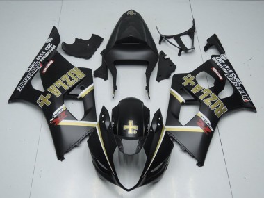 Suzuki GSXR 1000 Motorrad Verkleidung 2003-2004 - Matt Schwarz Rizla